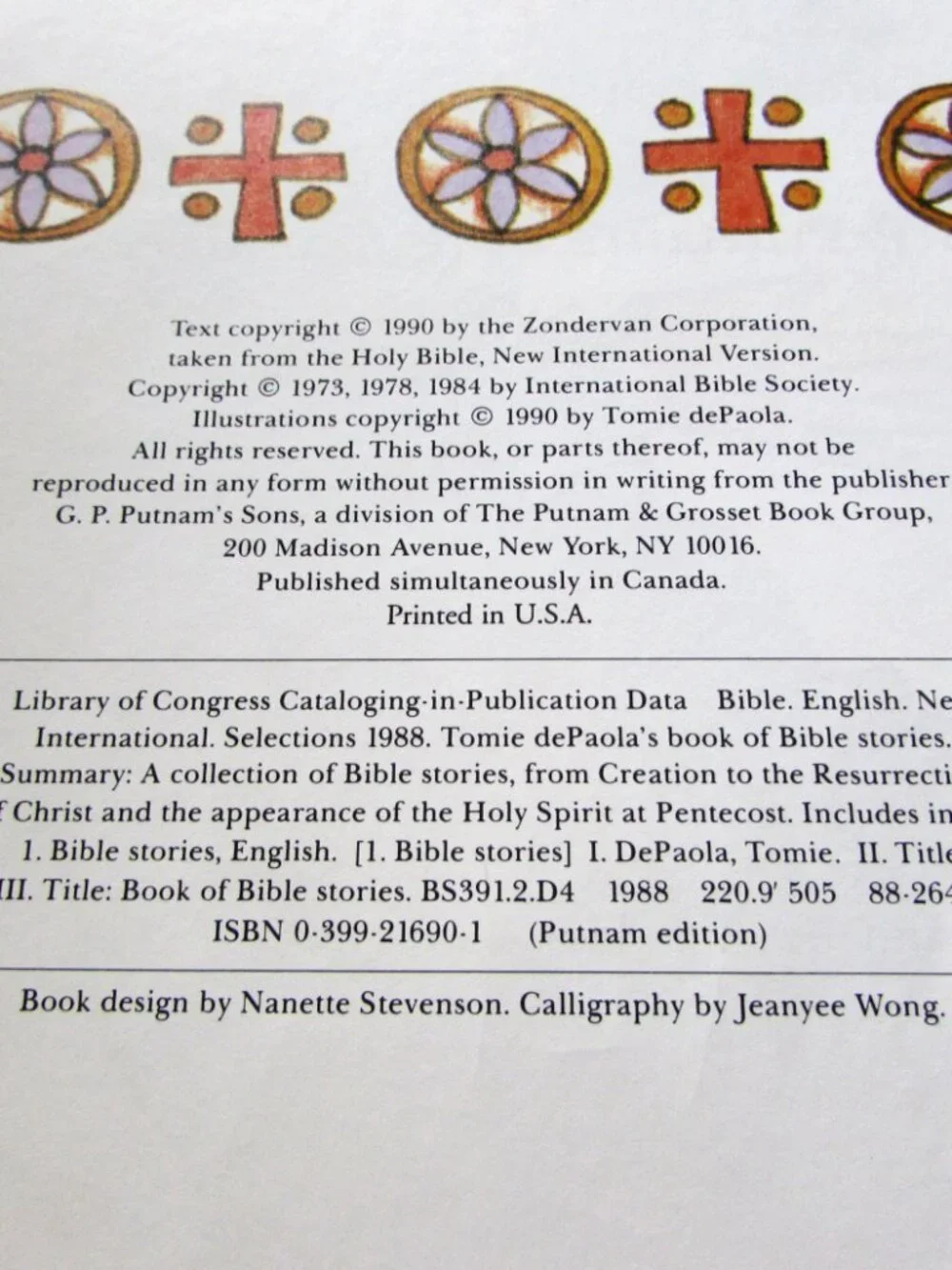 Tomie dePaolas Book Of Bible Stories New International Version 1990